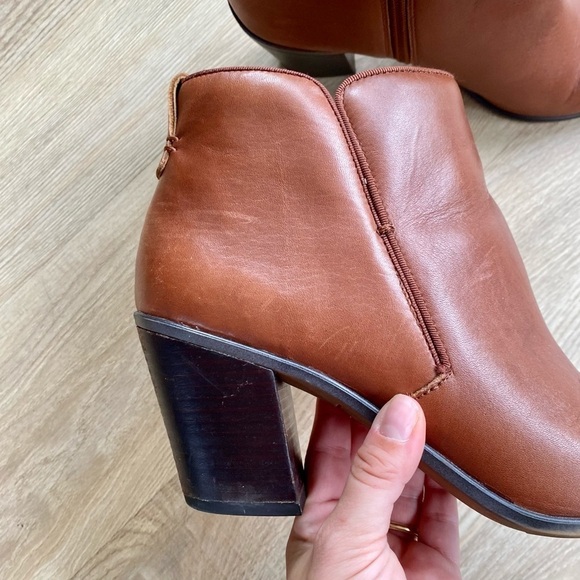 Franco Sarto Orchard Brown Leather Ankle Boots | Fall Fashion Essential - Picture 2 of 7